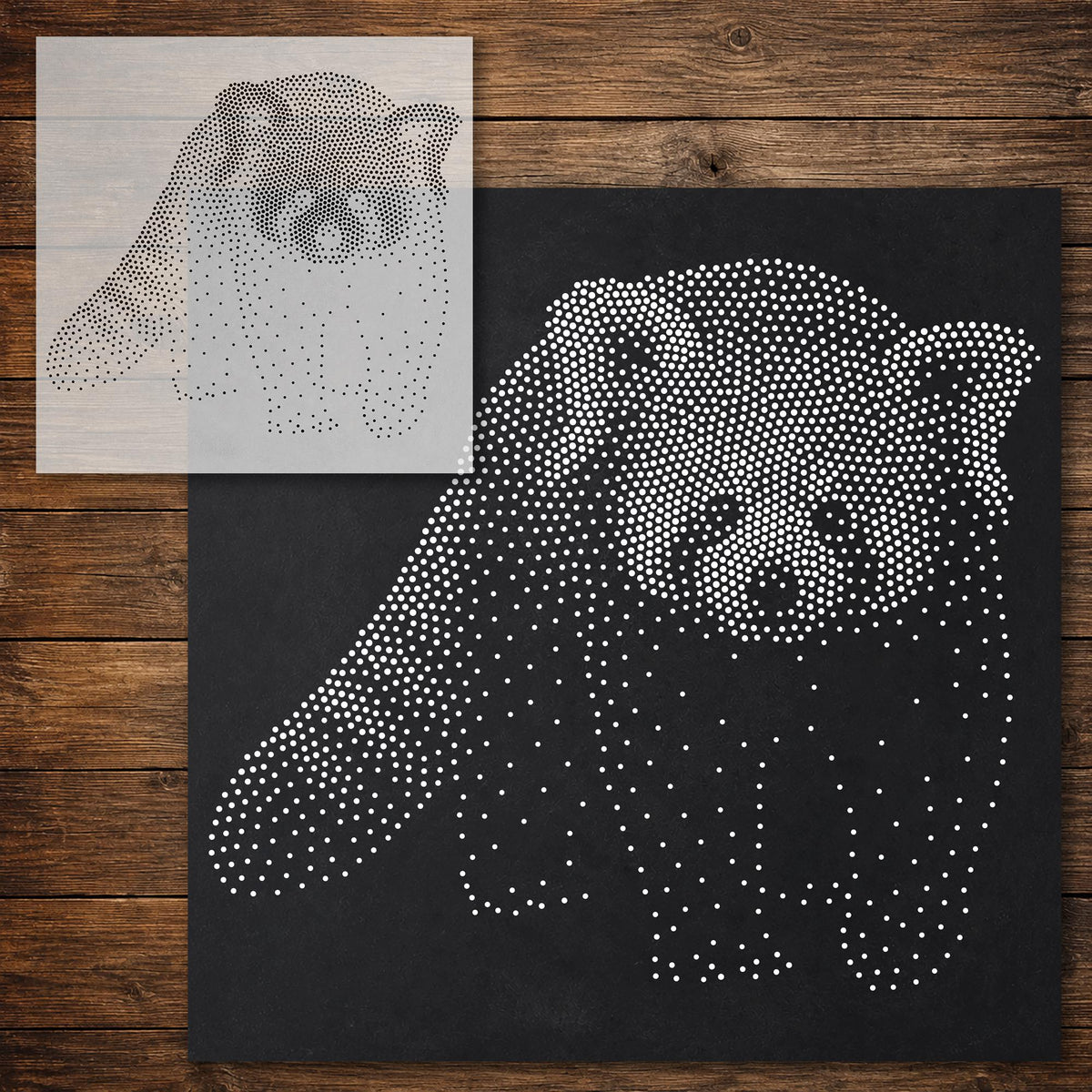 Red Panda reusable Mylar stencil
