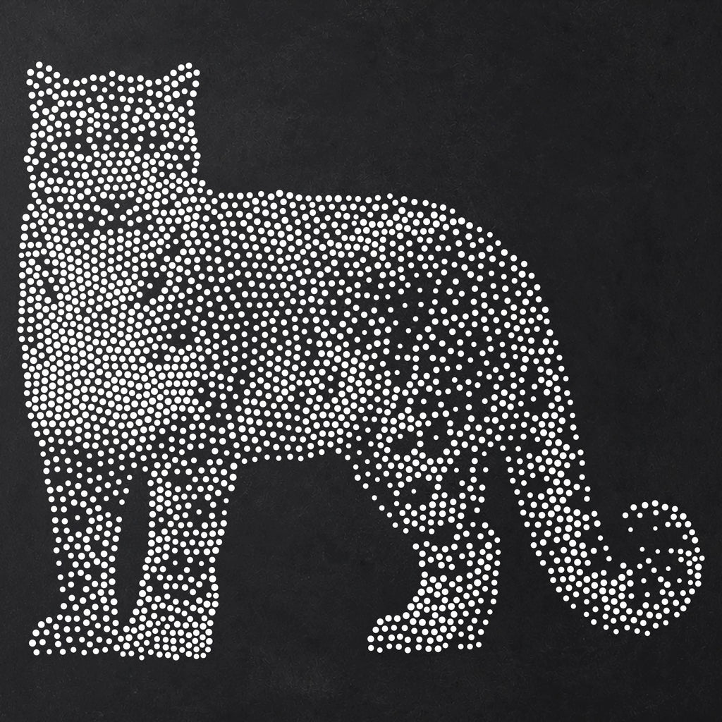 Snow Leopard reusable Mylar stencil