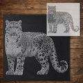 Snow Leopard reusable Mylar stencil