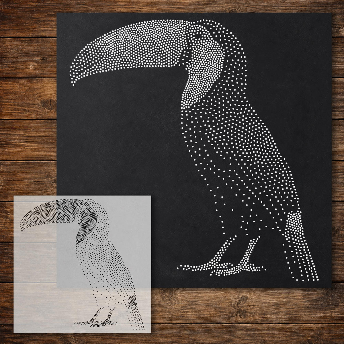 Toucan reusable Mylar stencil