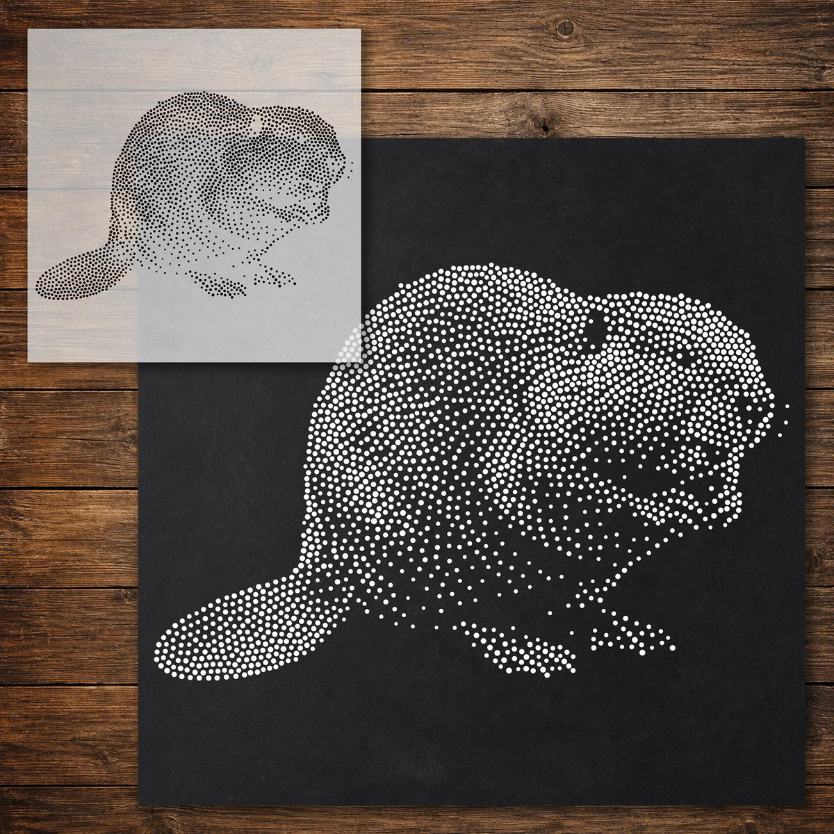 Beaver reusable Mylar stencil