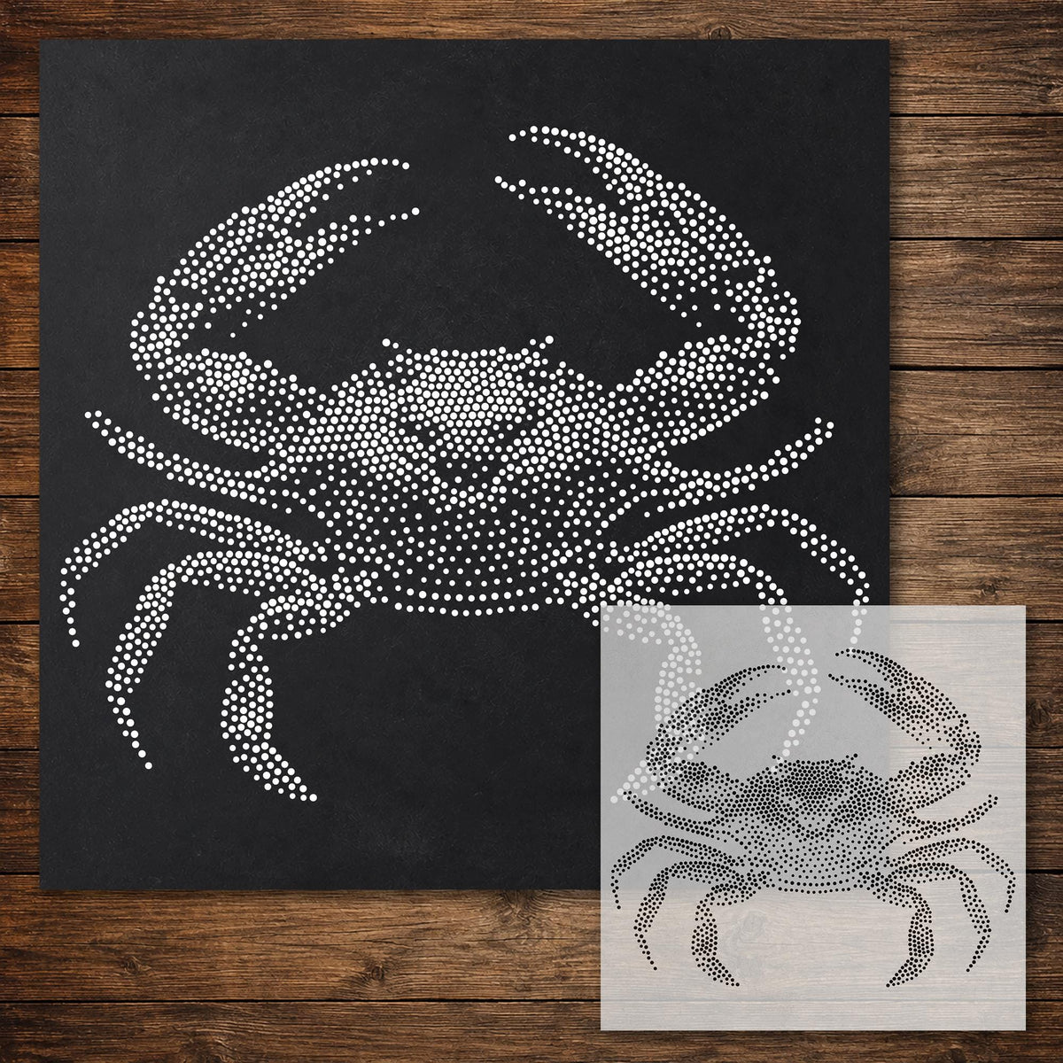 Crab reusable Mylar stencil