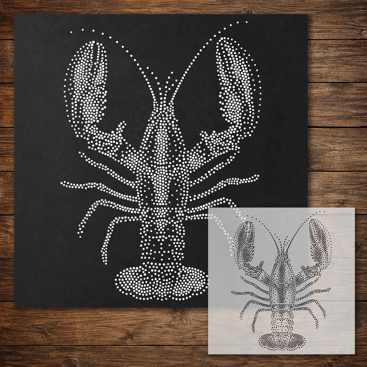 Lobster reusable Mylar stencil