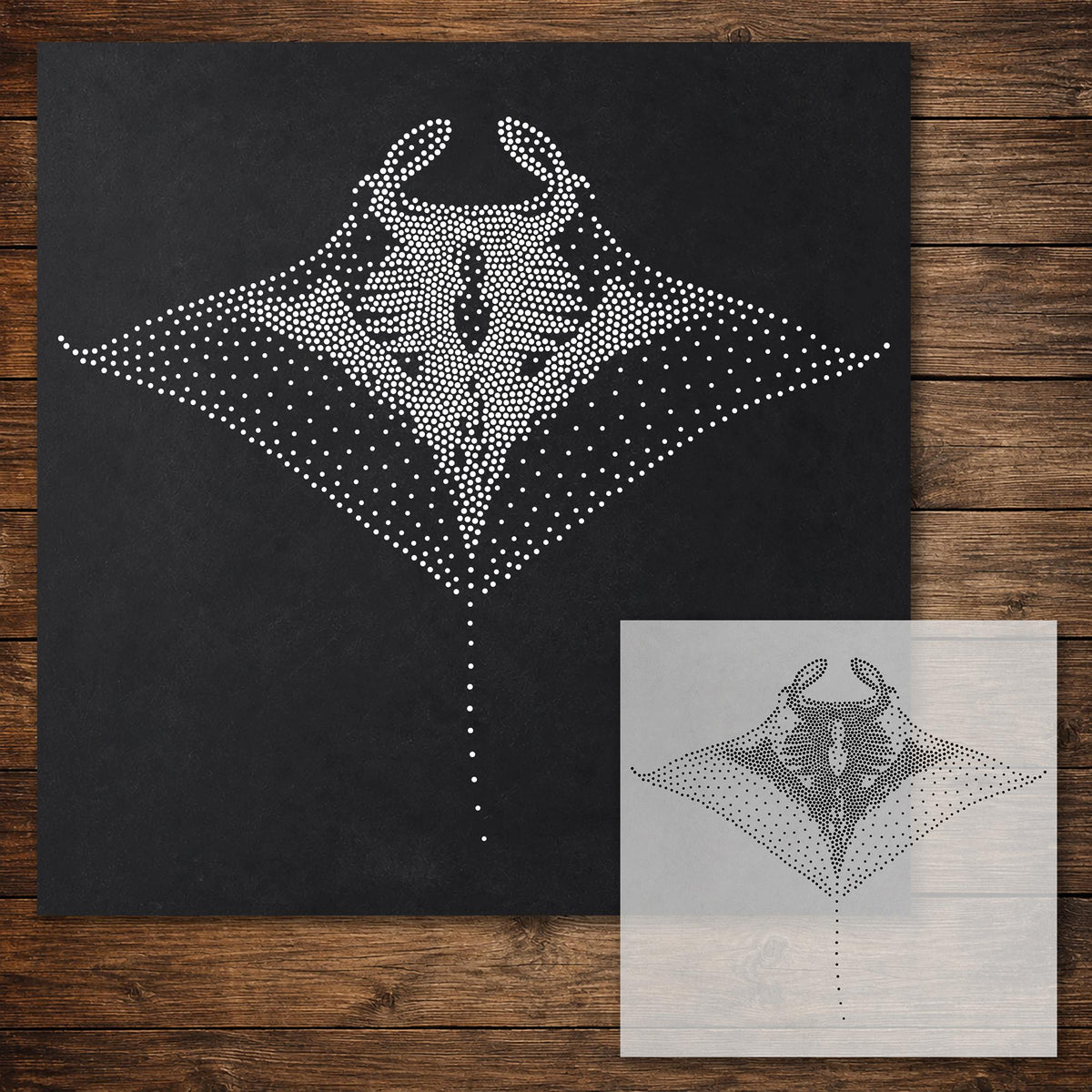 Manta Ray reusable Mylar stencil