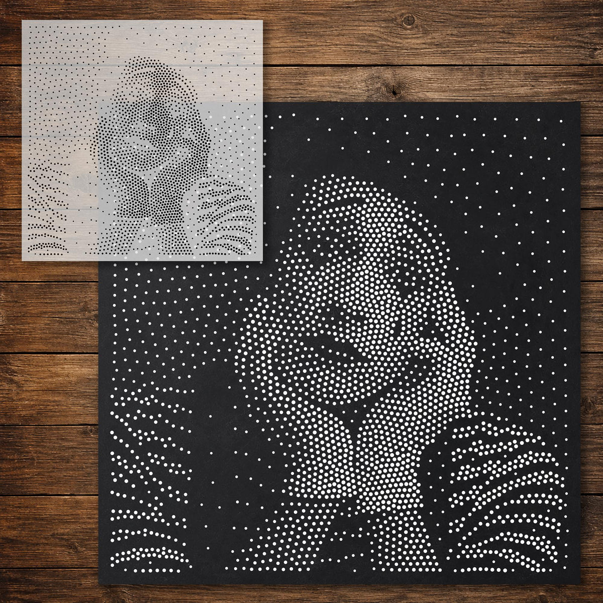 Mime Portrait reusable Mylar stencil