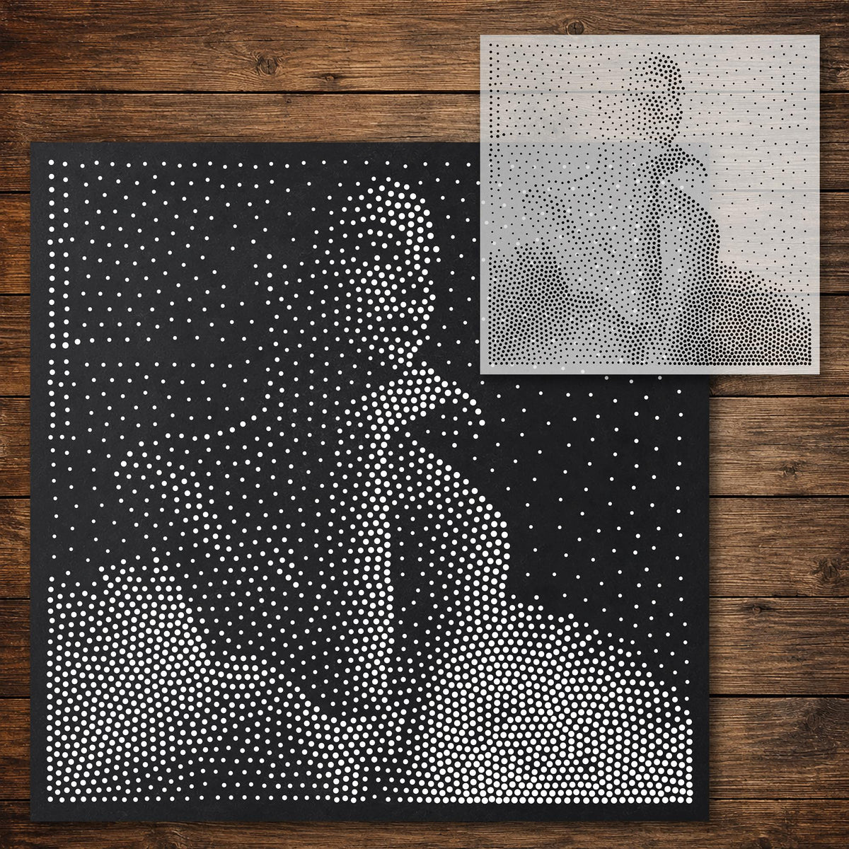 Elegant Ballerina Portrait reusable Mylar stencil
