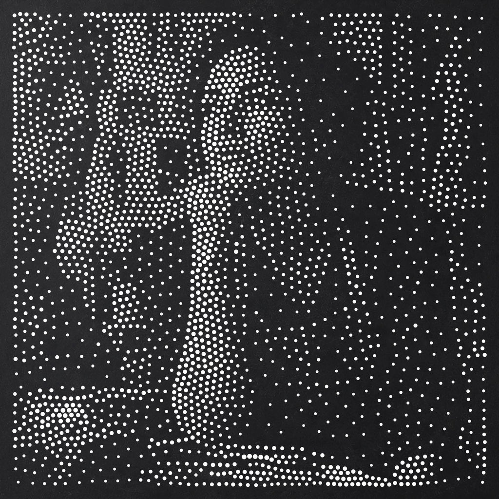 Artist in Studio Portrait reusable Mylar stencil
