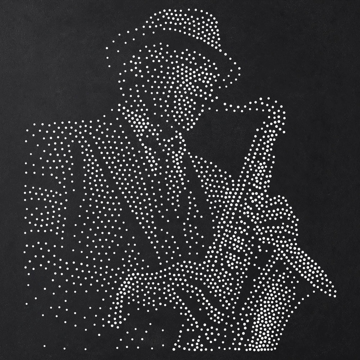 Saxophonist reusable Mylar stencil
