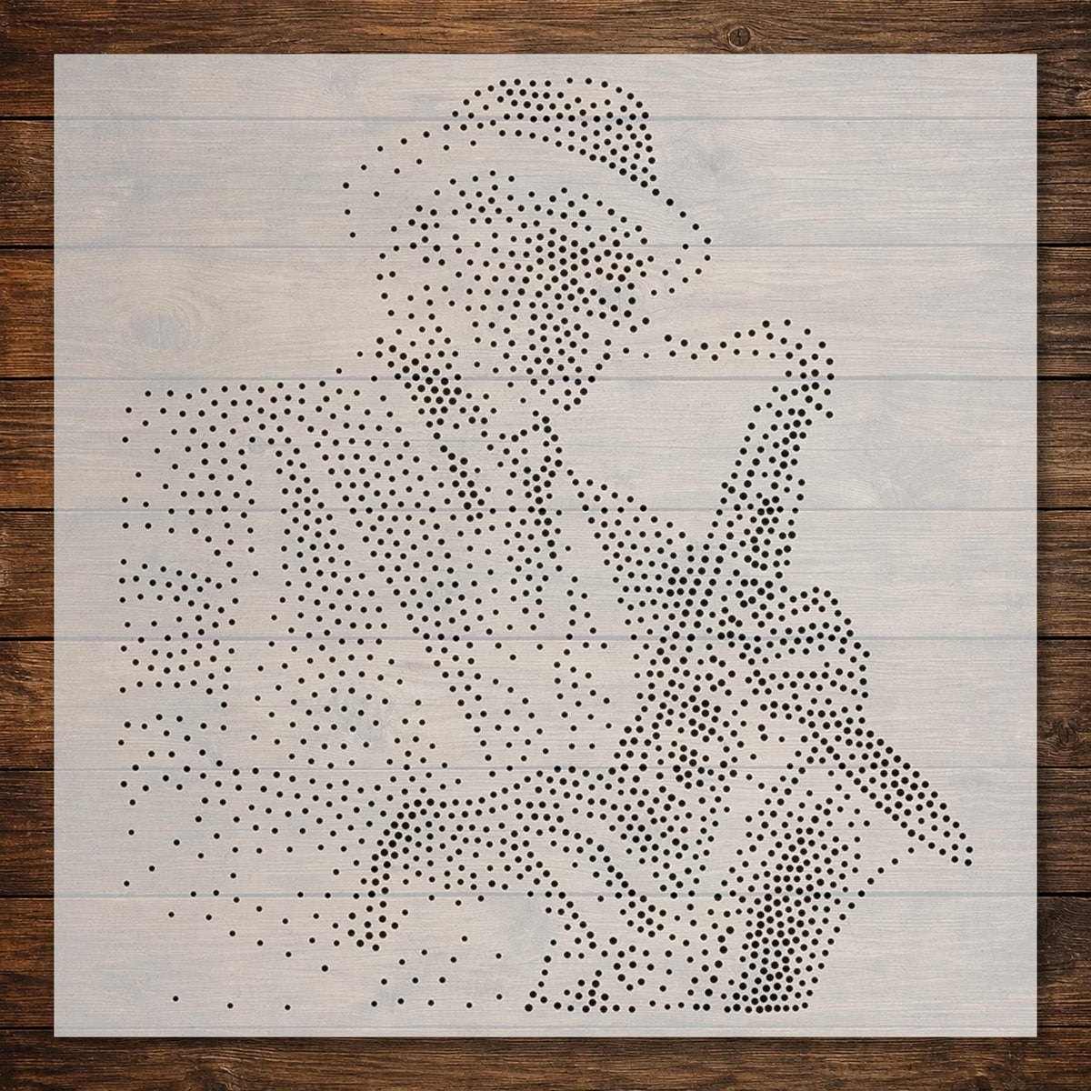 Saxophonist reusable Mylar stencil