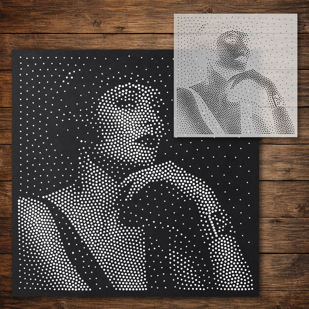 Art Deco Lady Portrait reusable Mylar stencil