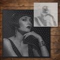 Art Deco Lady Portrait reusable Mylar stencil