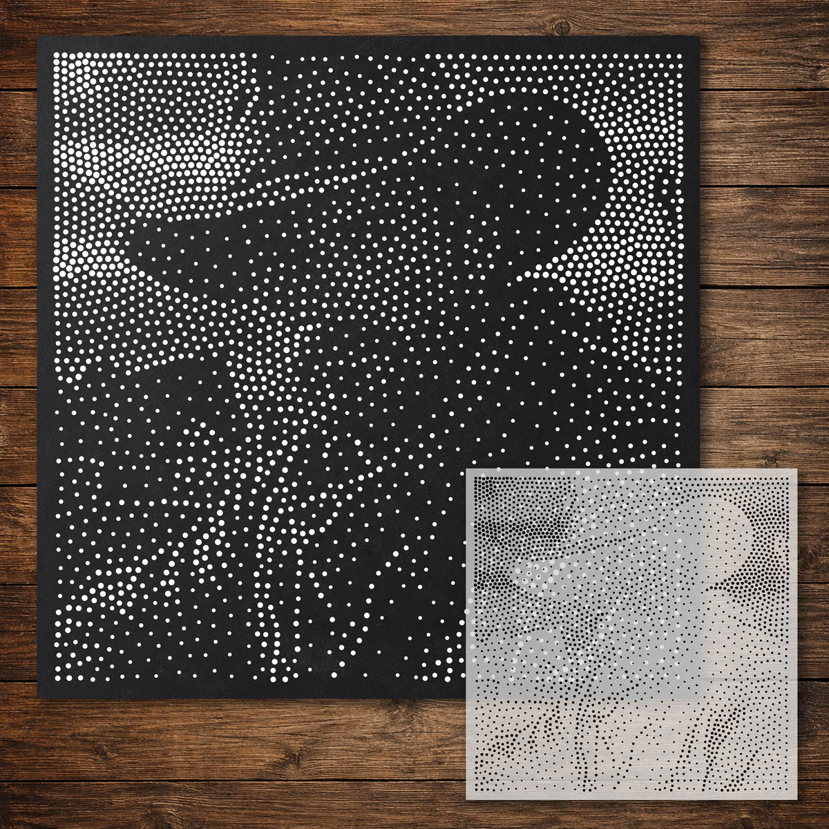 Cowboy Portrait reusable Mylar stencil