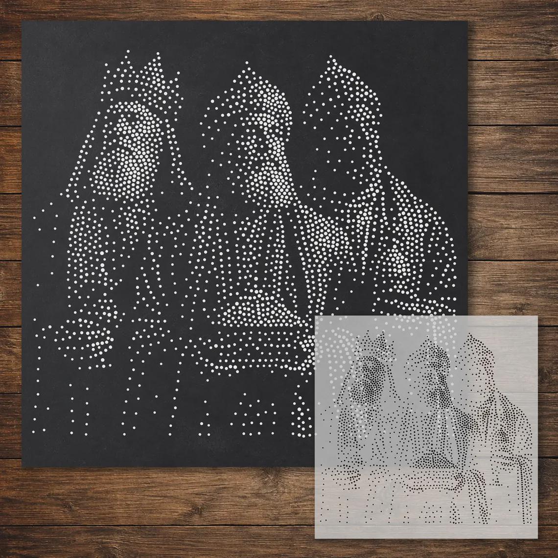 Nativity reusable Mylar stencil
