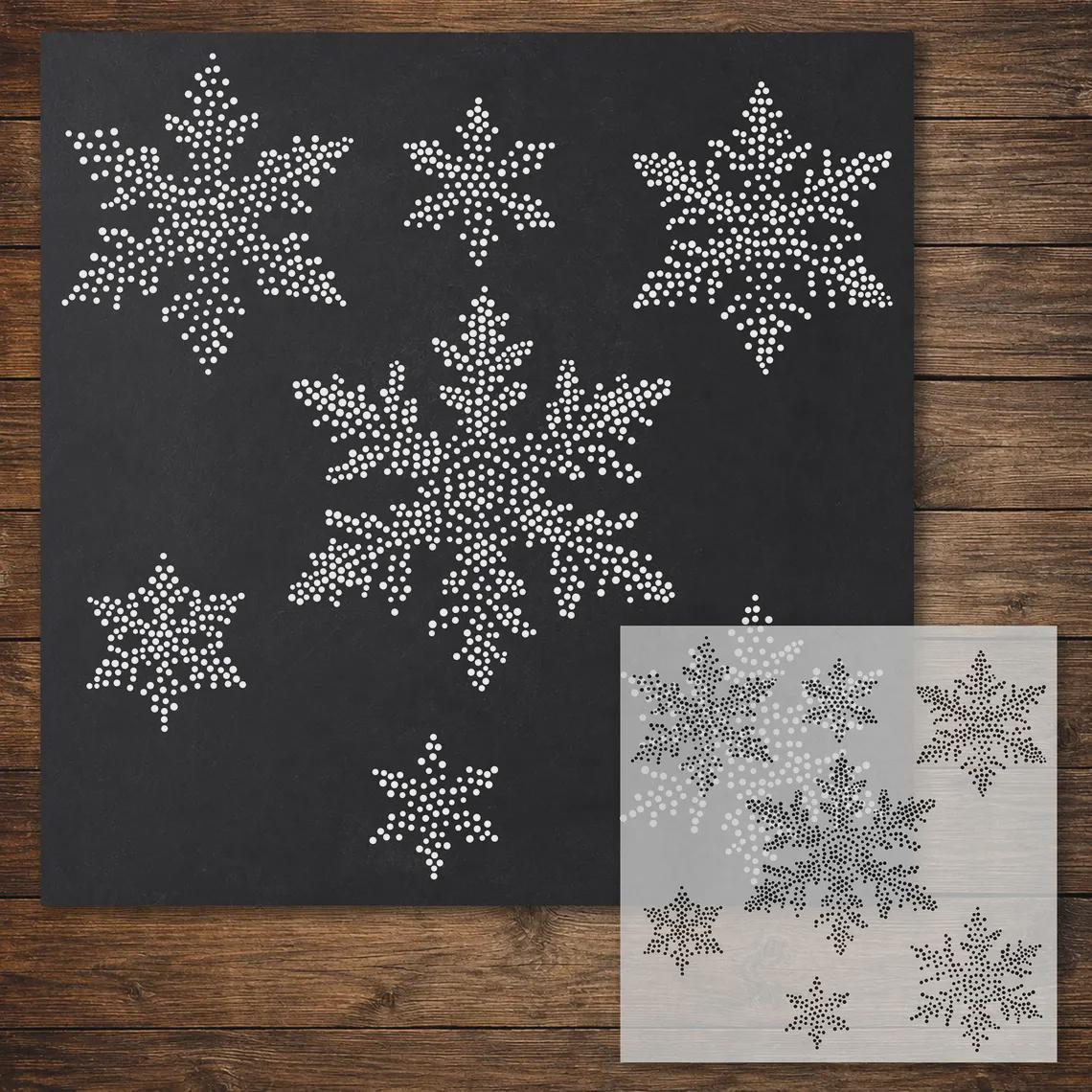Christmas reusable Mylar stencil