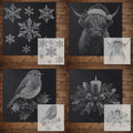 Christmas reusable Mylar stencil