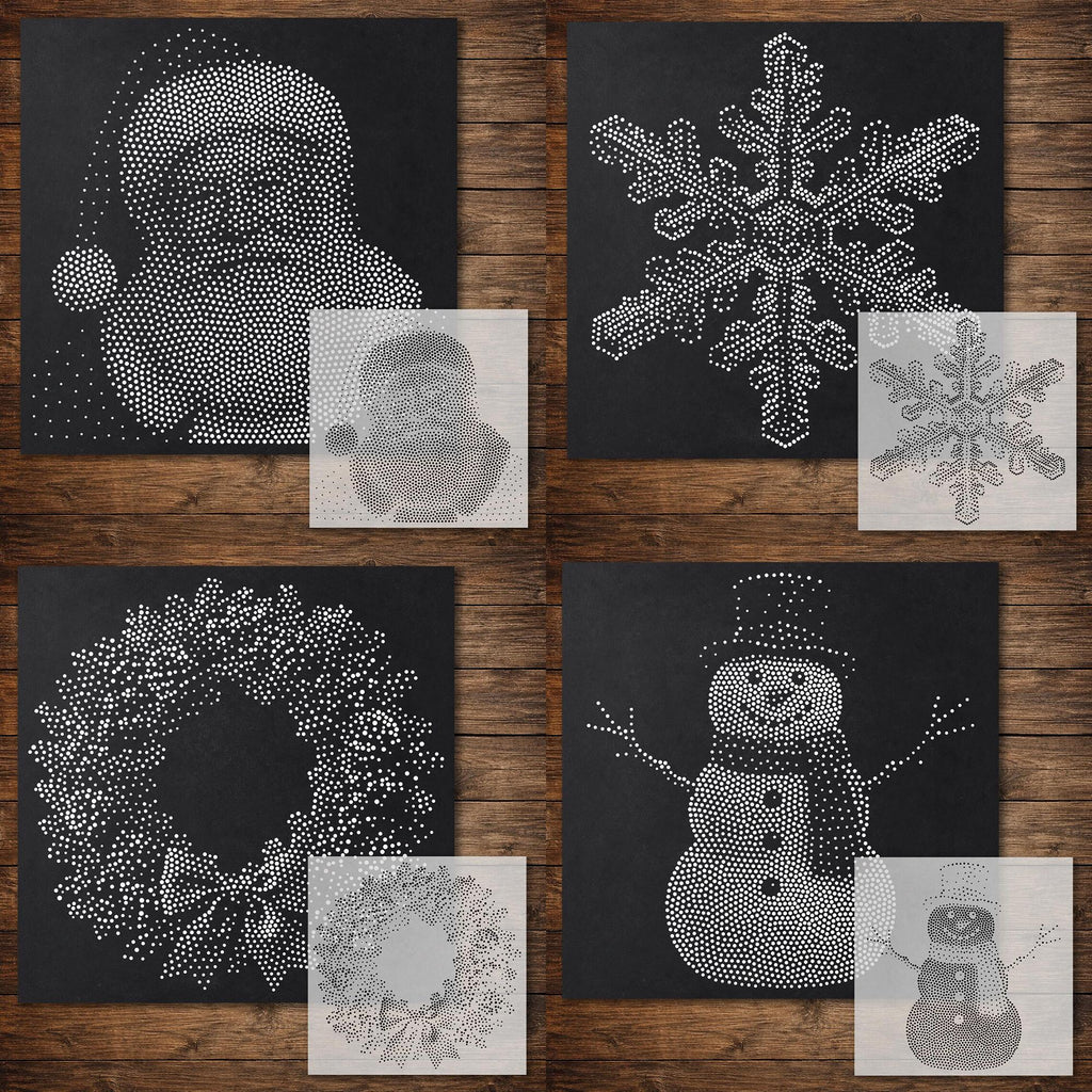 Christmas reusable Mylar stencil