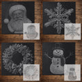 Christmas reusable Mylar stencil