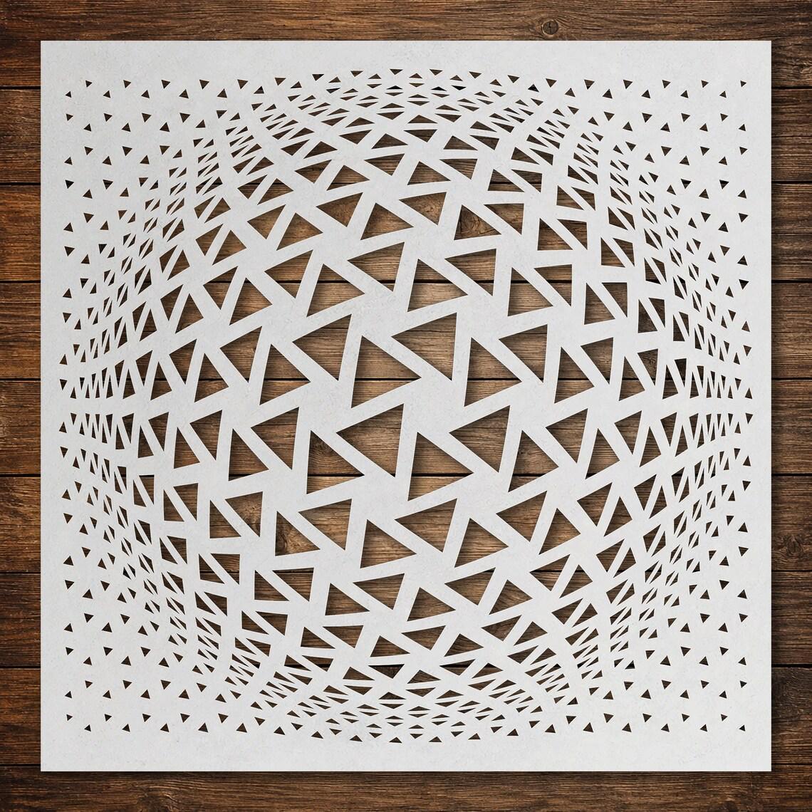 Geometric reusable Mylar stencil