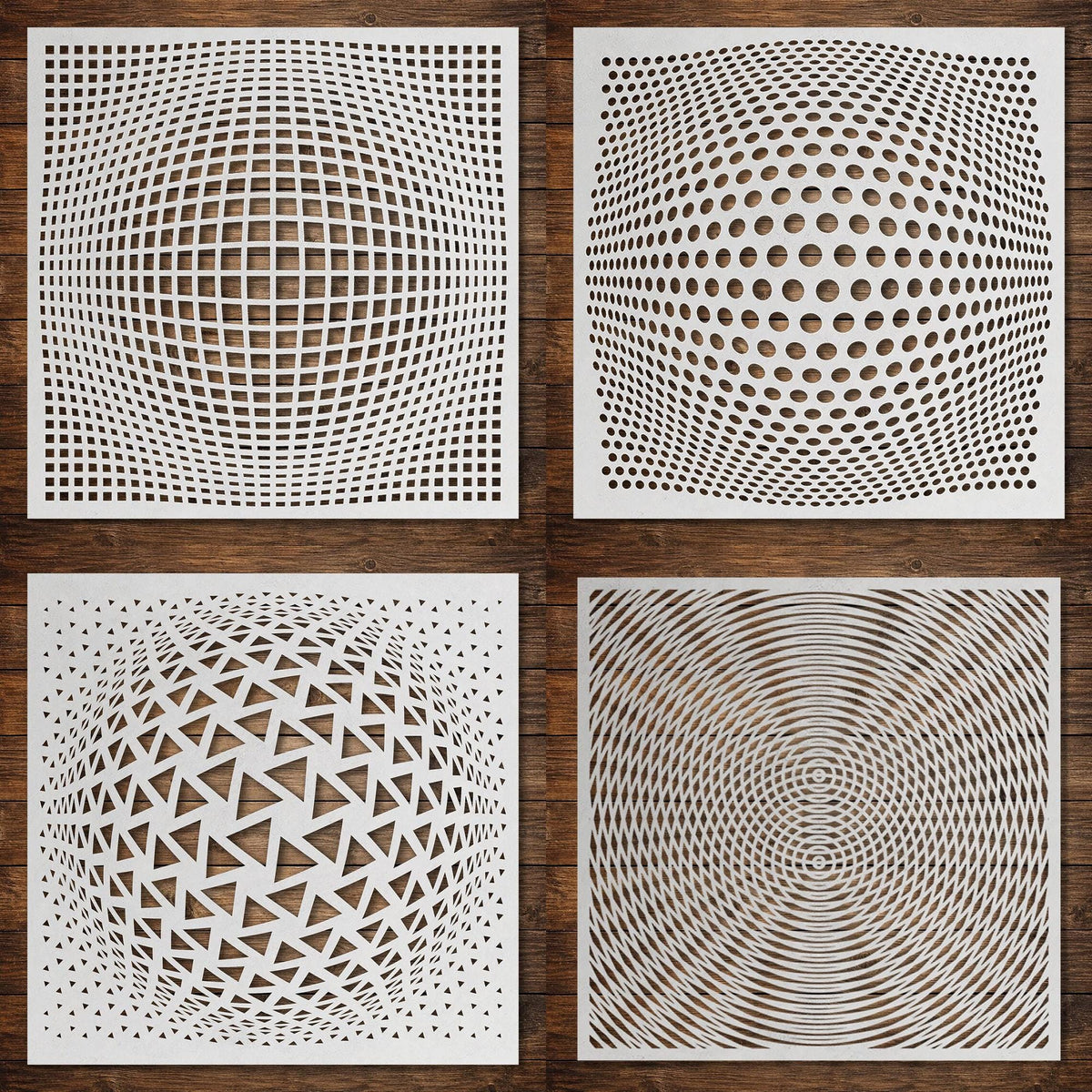 Geometric reusable Mylar stencil