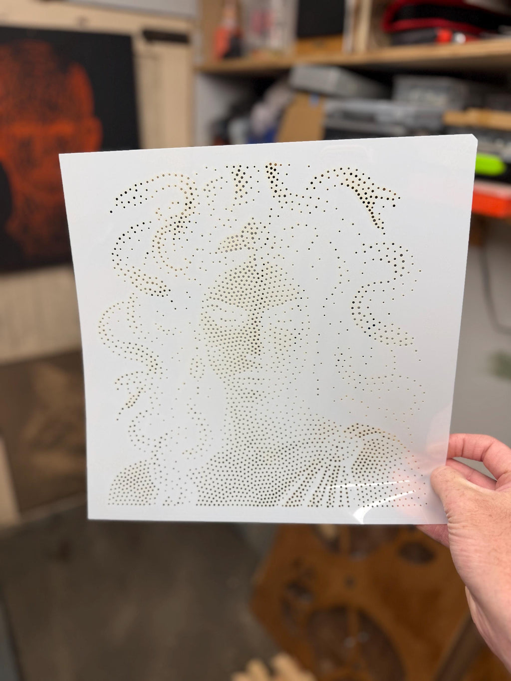 Medusa reusable Mylar stencil