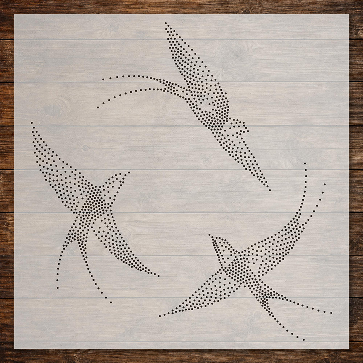 Swallows Diving reusable Mylar stencil