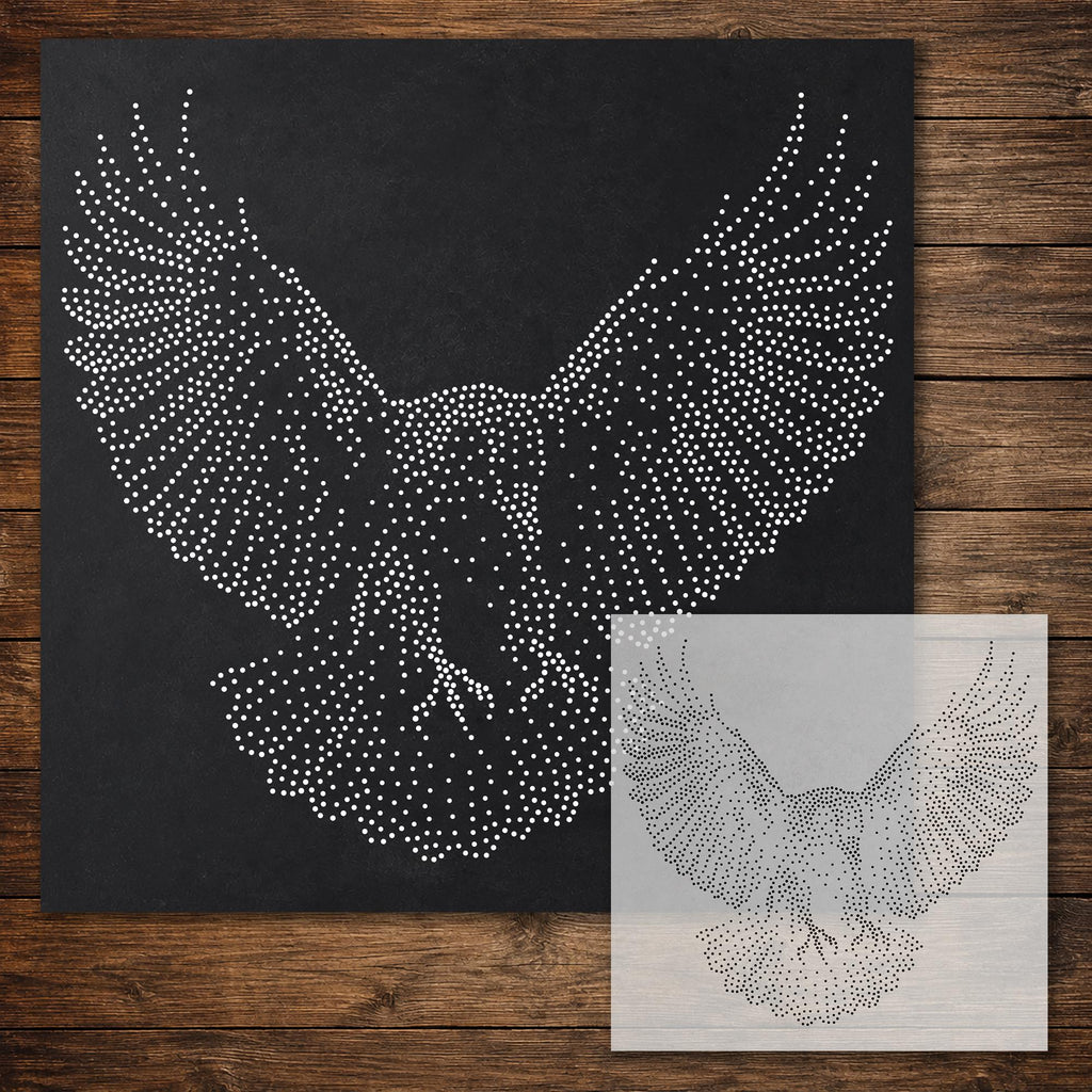 Raven Landing Bird reusable Mylar stencil