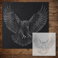 Raven Landing Bird reusable Mylar stencil
