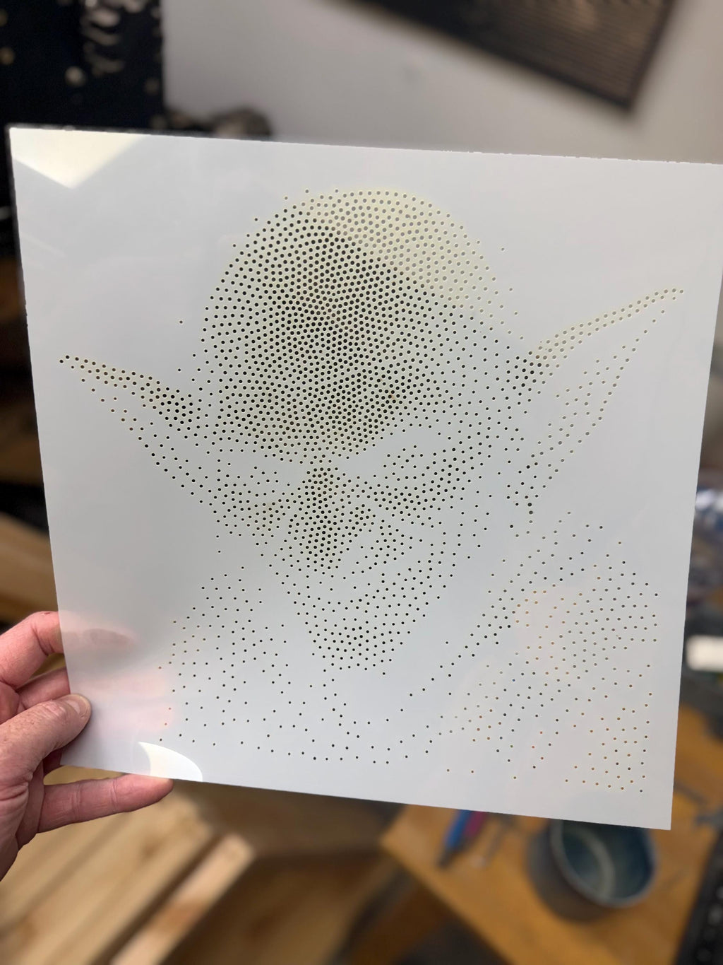 Goblin Portrait reusable Mylar stencil