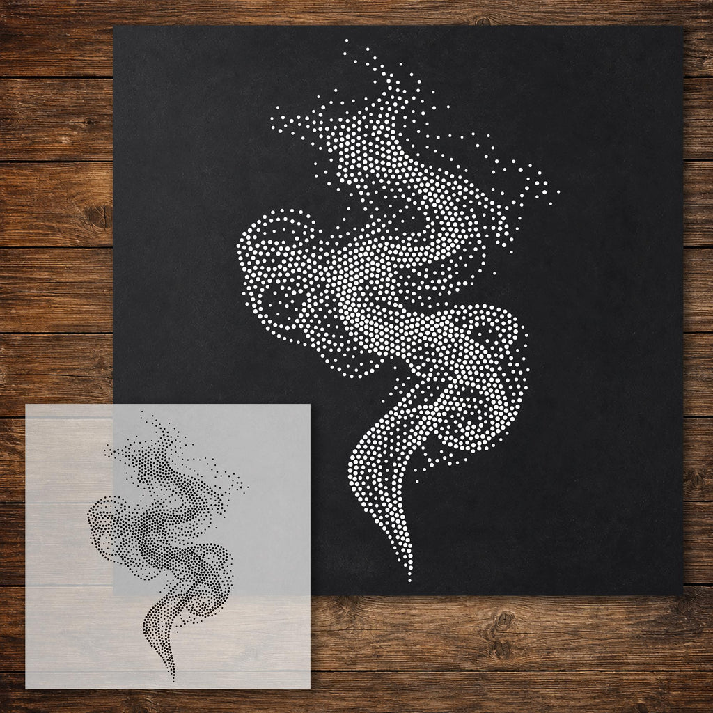 Smoke #1 Plume reusable Mylar stencil