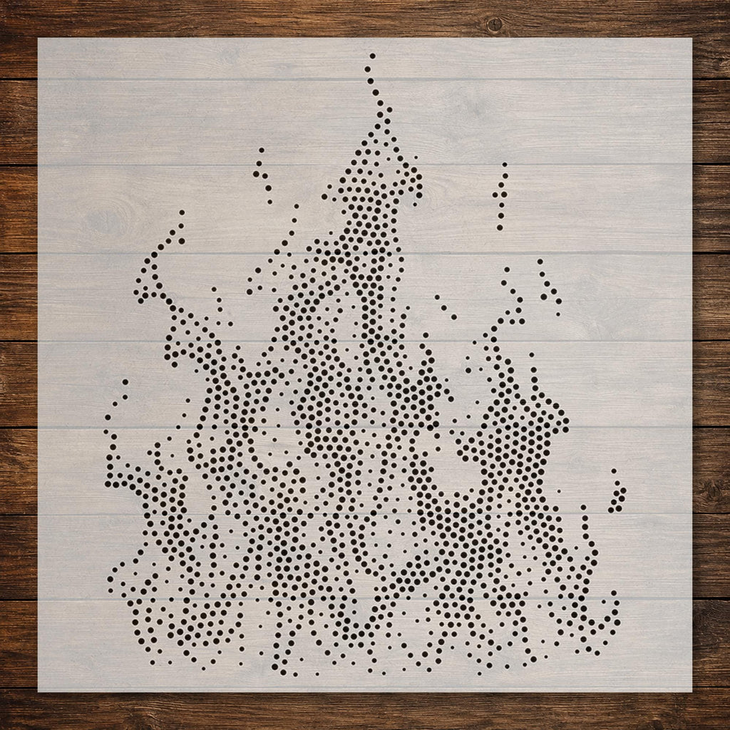 Fire Flames reusable Mylar stencil