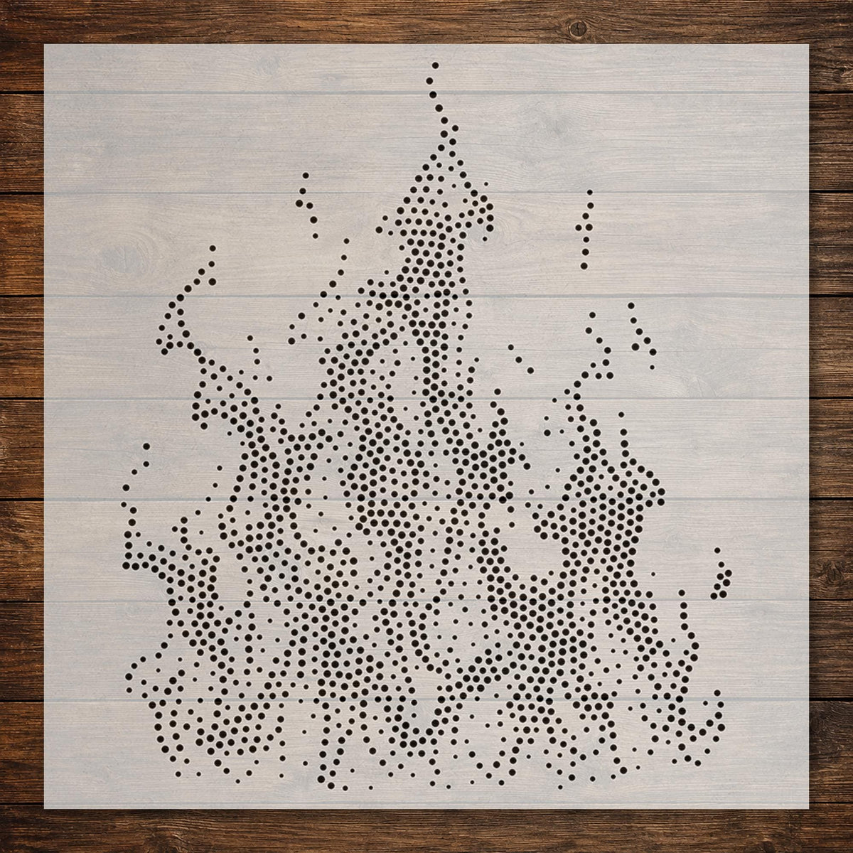 Fire Flames reusable Mylar stencil