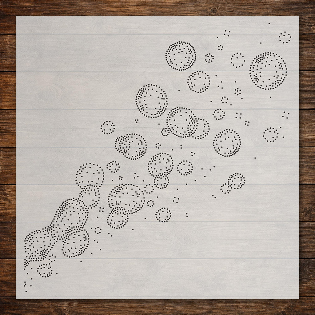 Blowing Bubbles reusable Mylar stencil