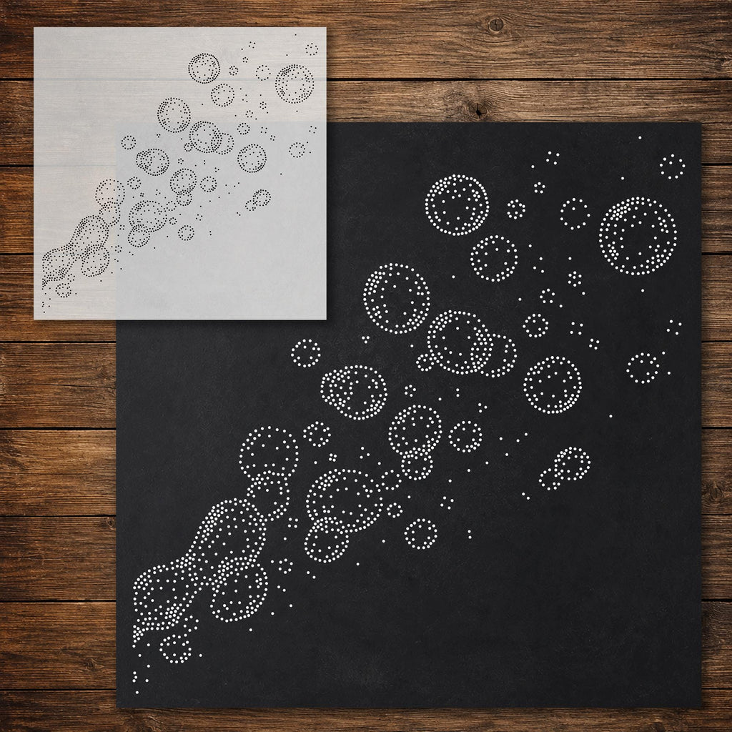 Blowing Bubbles reusable Mylar stencil