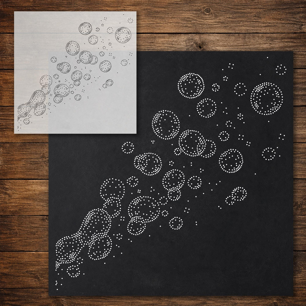 Blowing Bubbles reusable Mylar stencil