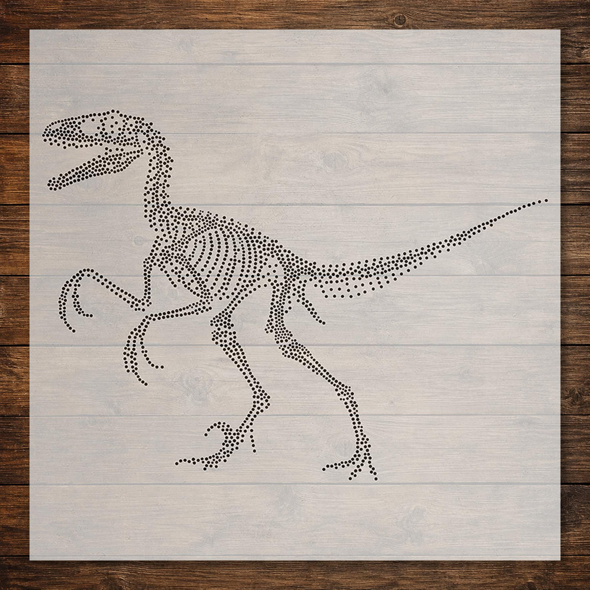 Velociraptor Dinosaur Skeleton reusable Mylar stencil