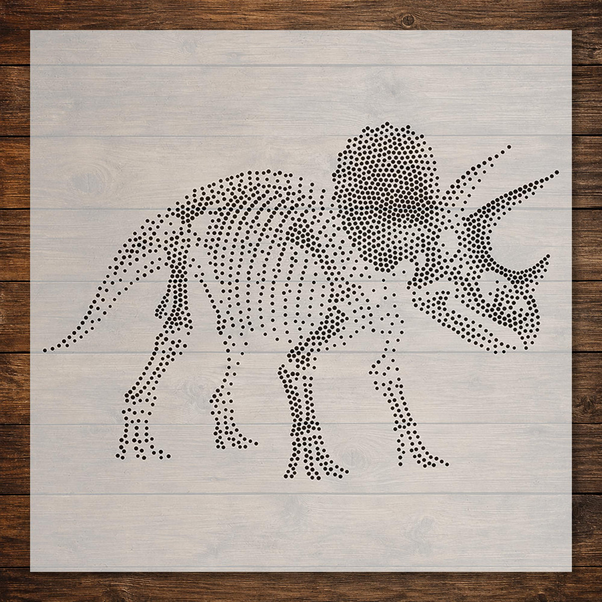 Triceratops Skeleton Dinosaur reusable Mylar stencil
