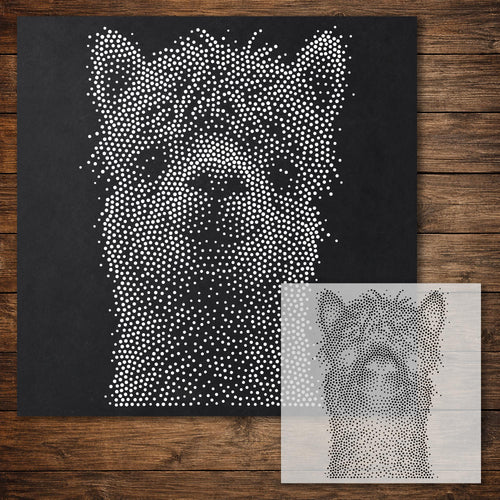 Alpaca Portrait reusable Mylar stencil