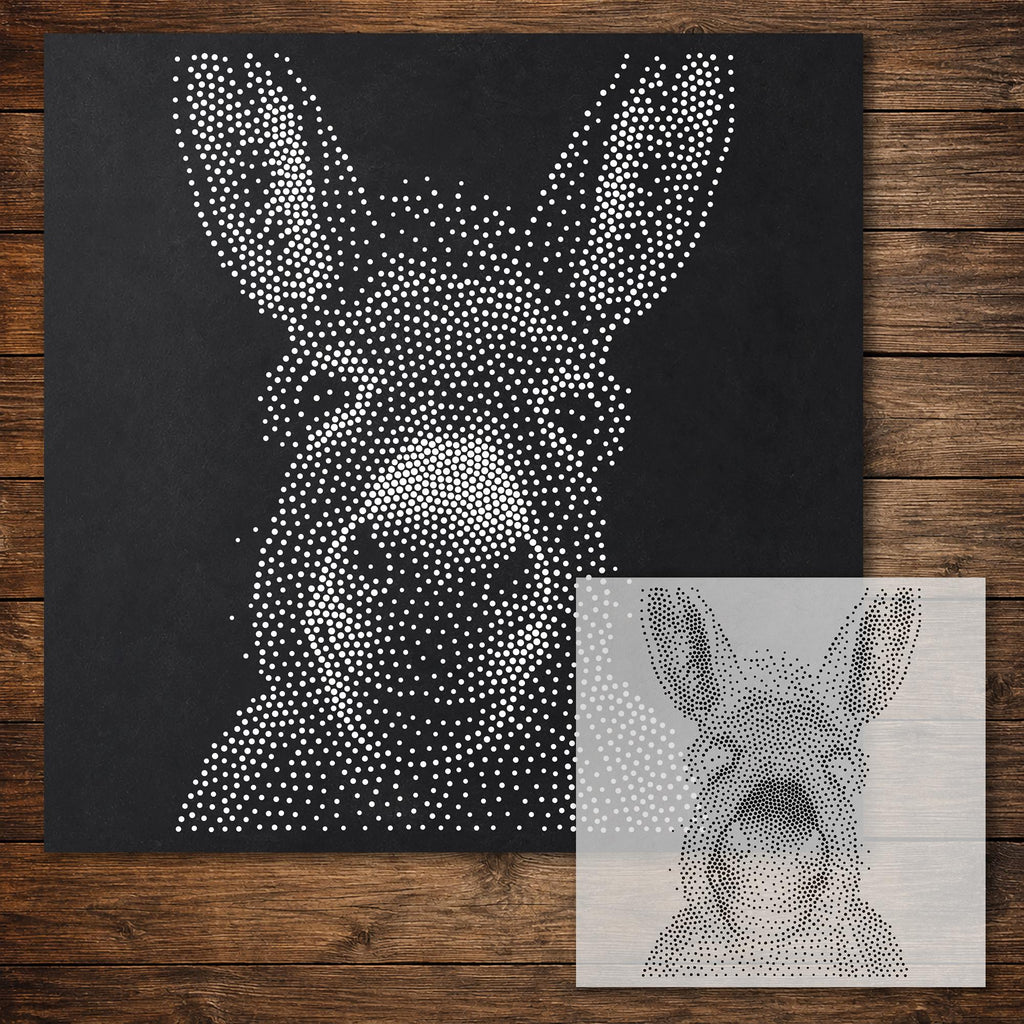 Donkey Portrait reusable Mylar stencil