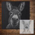 Donkey Portrait reusable Mylar stencil