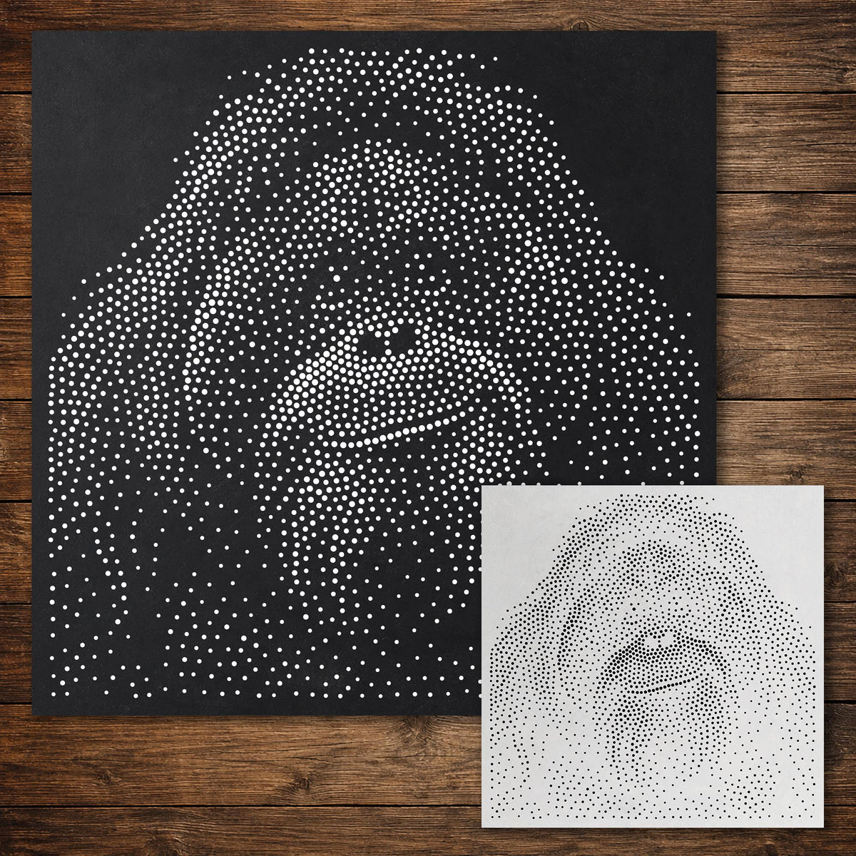 Orangutan Portrait reusable Mylar stencil