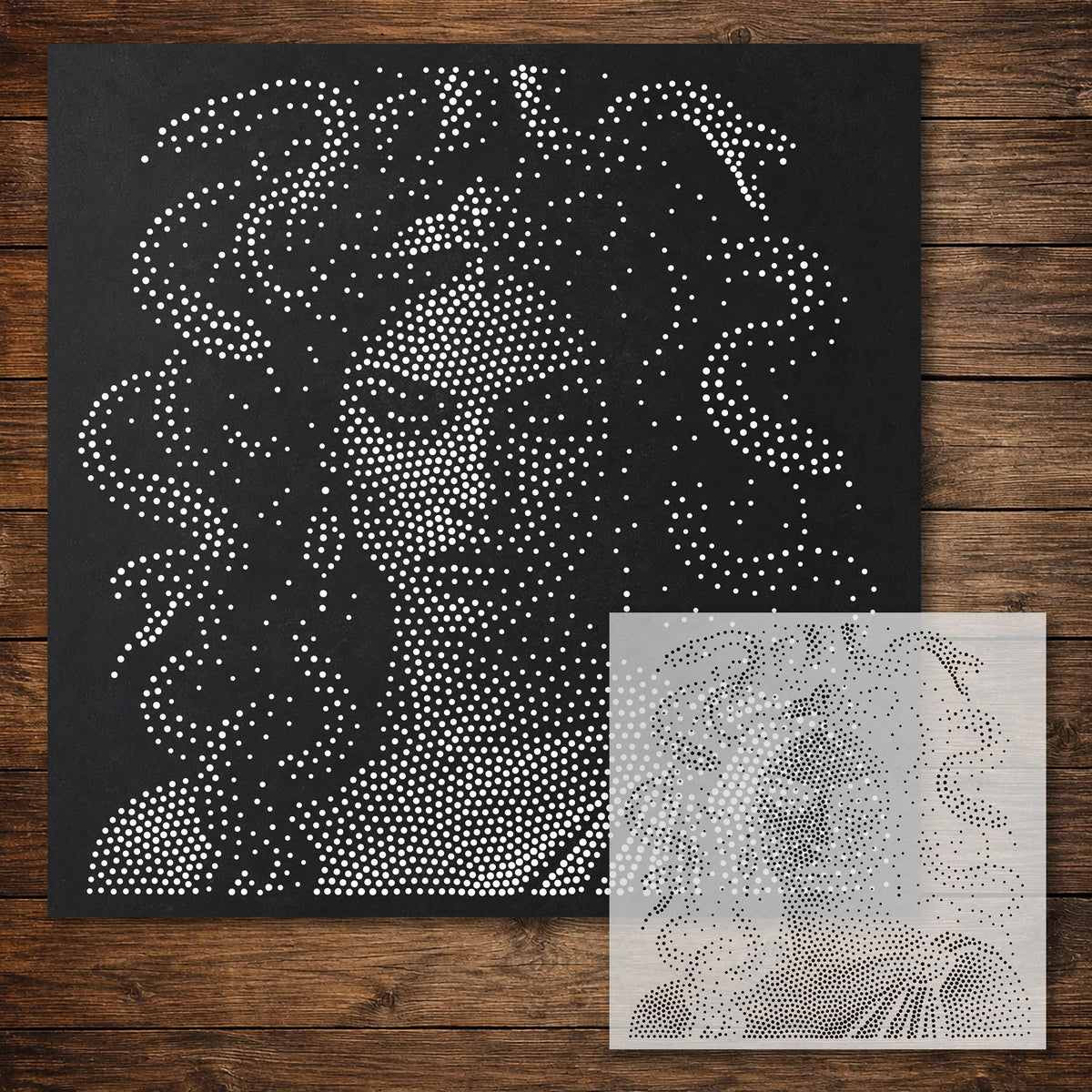 Medusa reusable Mylar stencil