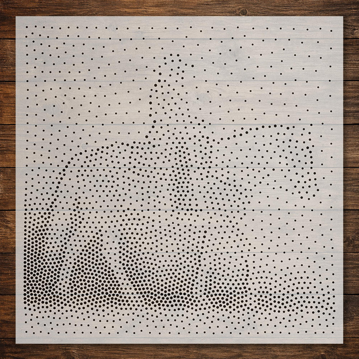 Cowboy on Horseback reusable Mylar stencil