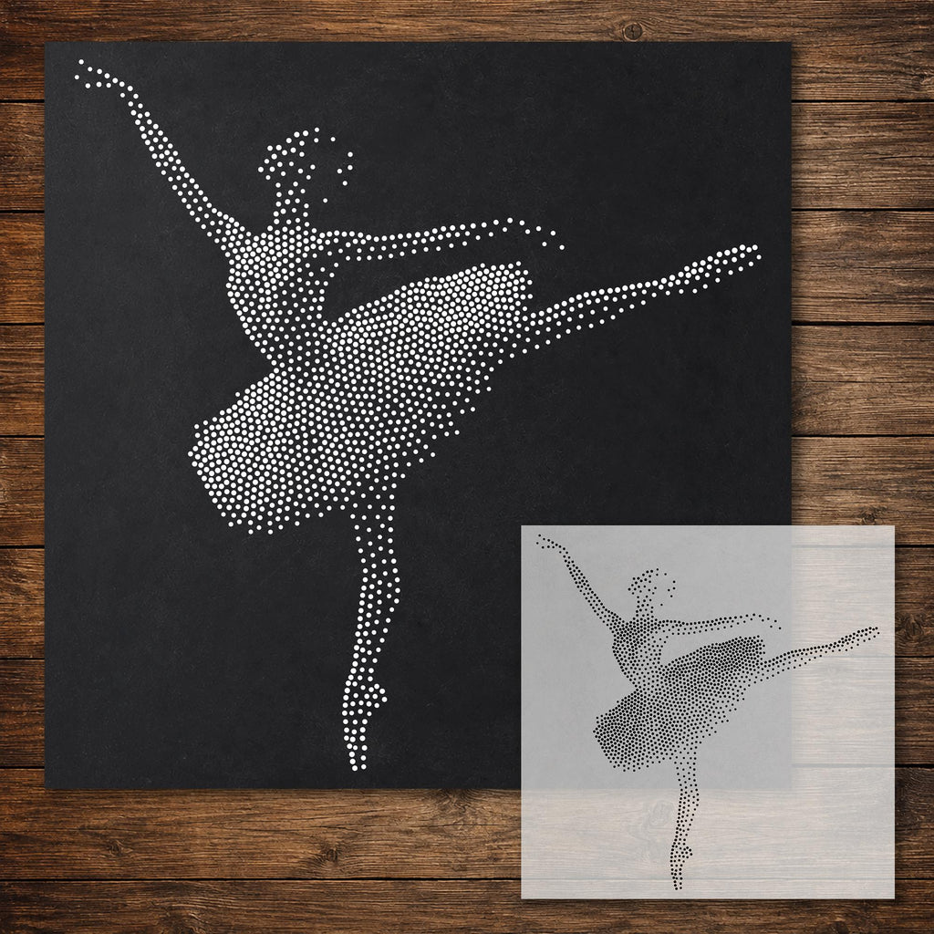 Ballerina Dancing reusable Mylar stencil