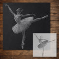 Ballerina Dancing reusable Mylar stencil