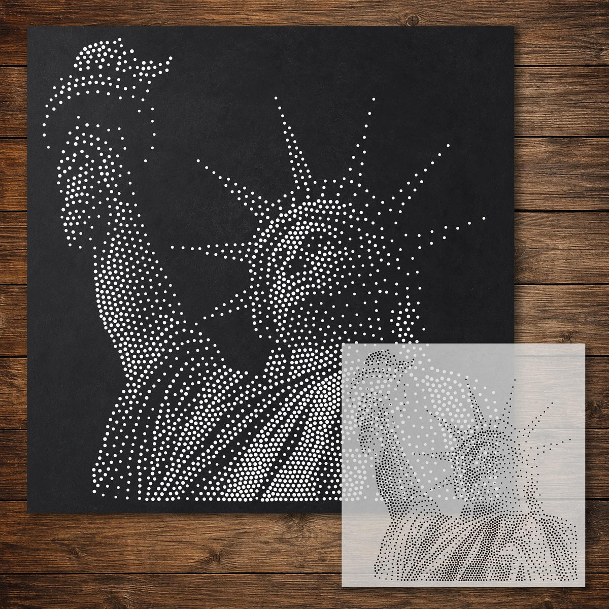 Statue of Liberty reusable Mylar stencil