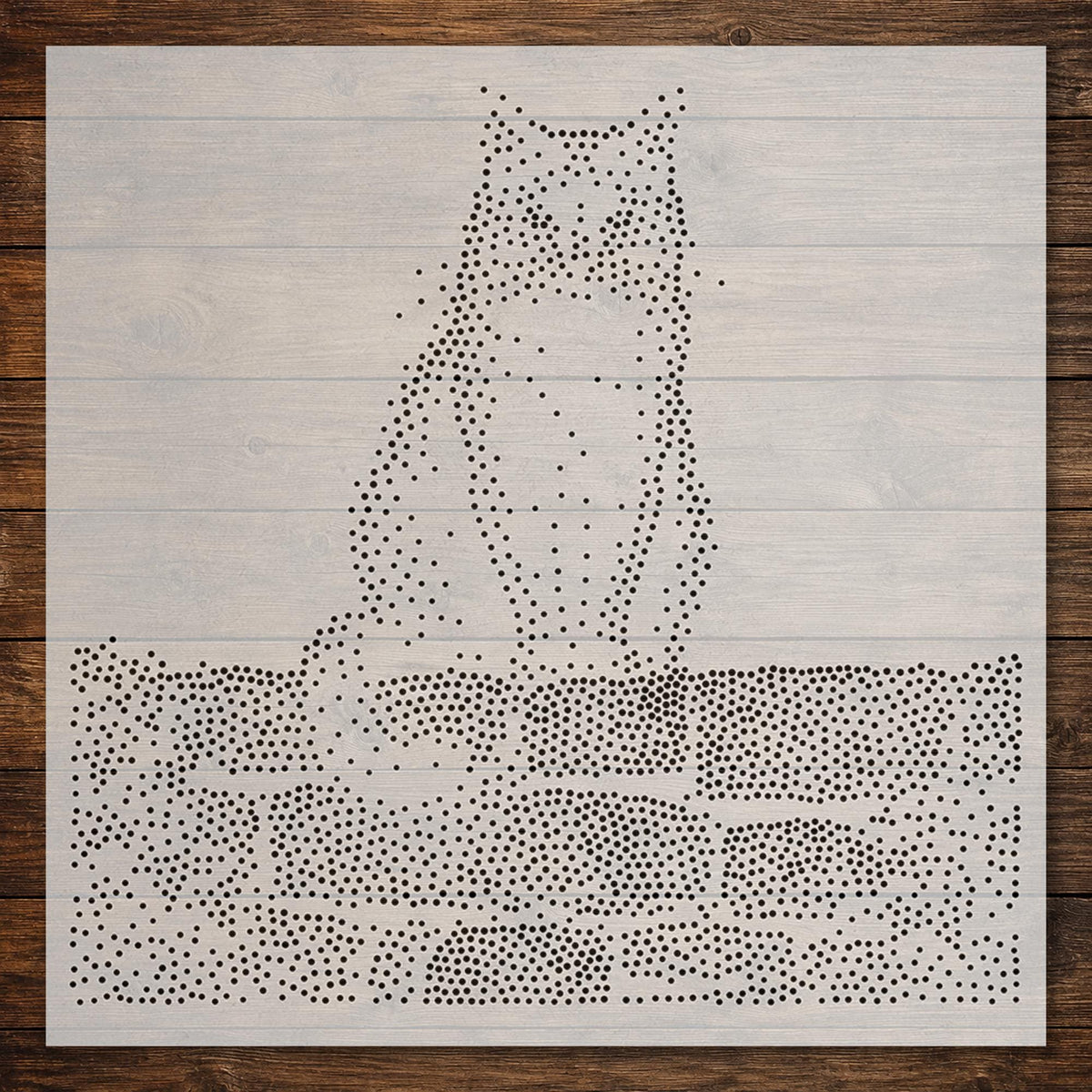 Black Cat on Wall reusable Mylar stencil