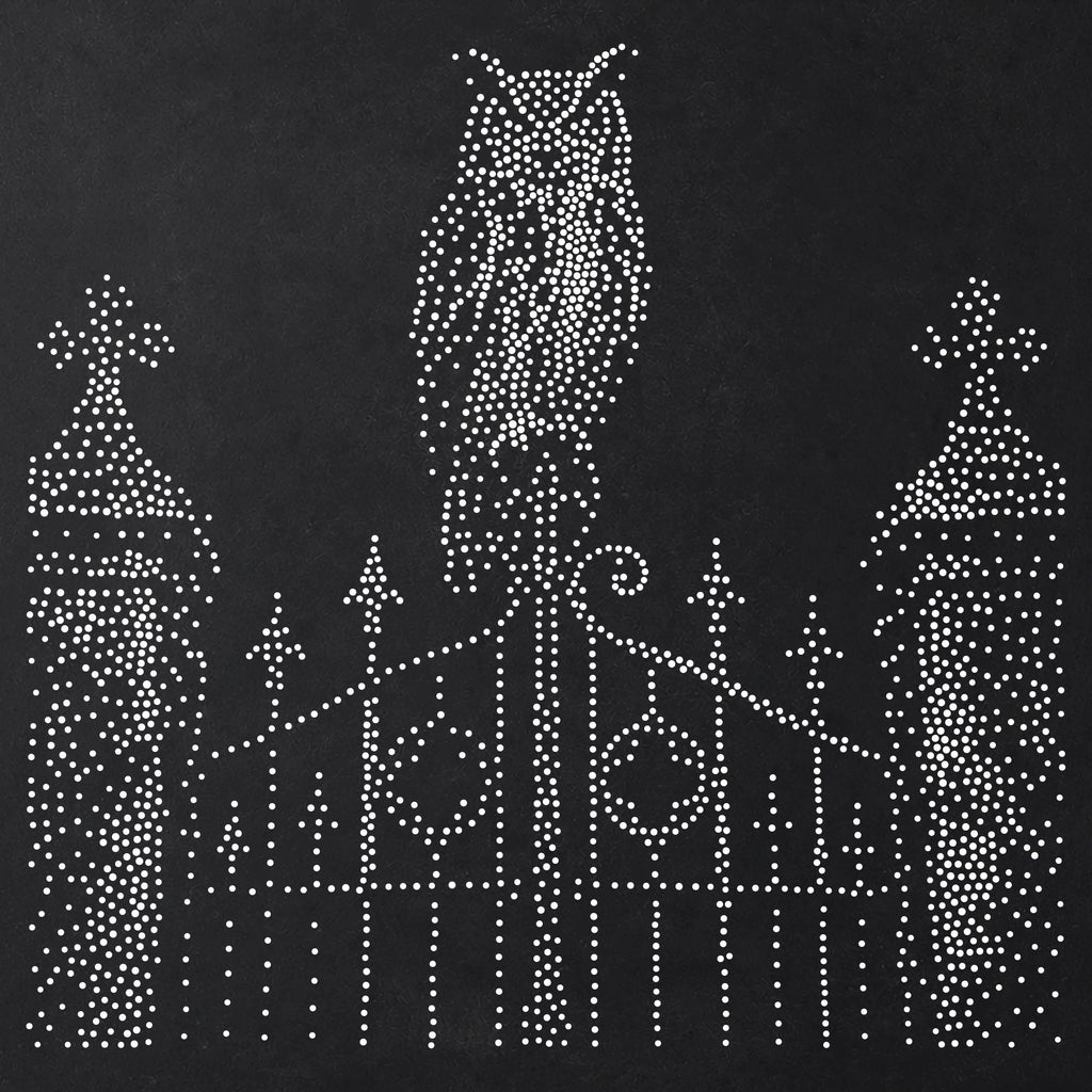 Owl on Gate reusable Mylar stencil