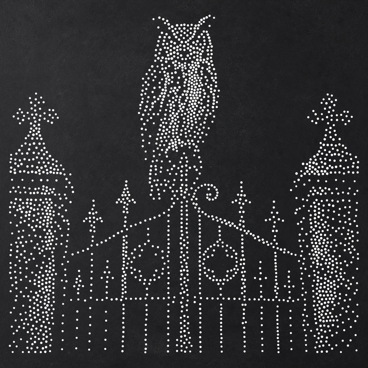 Owl on Gate reusable Mylar stencil