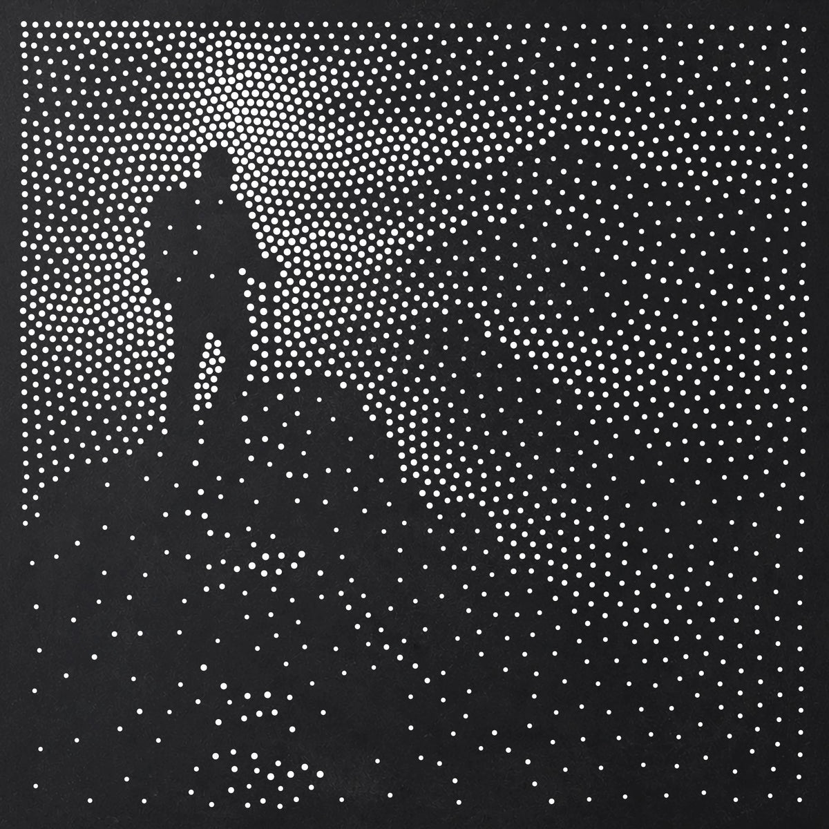 Hiker on Peak reusable Mylar stencil