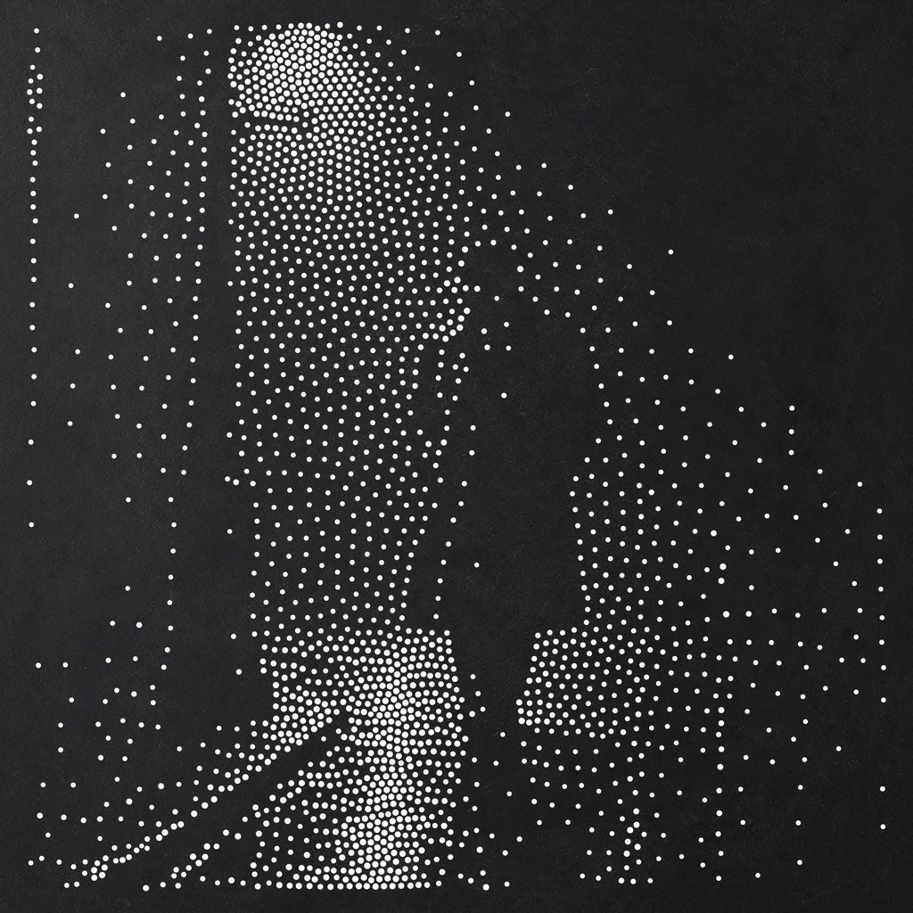 Noir Detective under Streetlamp reusable Mylar stencil